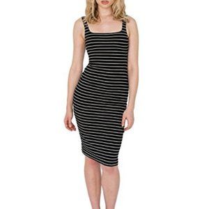 American Apparel striped ponte tank dress